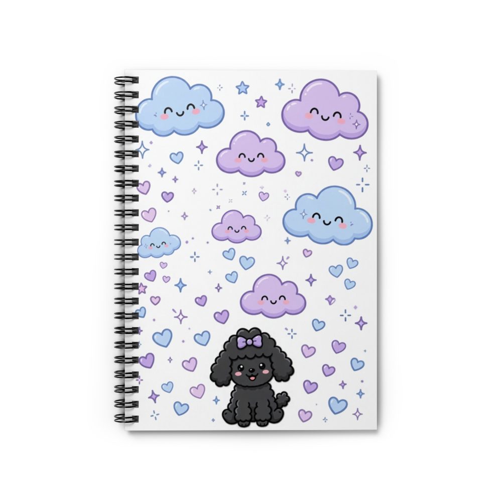 Cute Black Poodle Spiral Notebook
